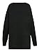 Joeoy Women's Black Criss Cross Wrap Front V Neck Long Sleeve Knit Sweater Jumper-L