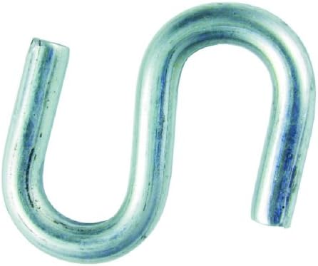 L.H. Dottie S1 S-Hook, 1-Inch Overall Length, Zinc Plated, 100-Pack