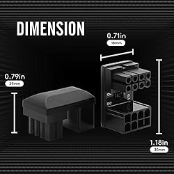 EZDIY-FAB GPU VGA PCIE 8 Pin U Turn 180 Degree
