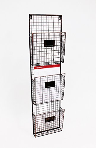 3 Pocket Wall File Holder Finish: Copper