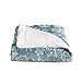 Great Bay Home Super Soft Fleece Sherpa Holiday Throw Blanket - Cozy, Warm Light Blue Snowflake Design Blanket. Eve Collection (50