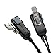 Covert Surveillance Headset Two Way Radio Earpiece Noise Canceling Transparent Security Headphones Walkie Talkie Earphone Compatible with 2 Pin Motorola Radio Devices-Pair