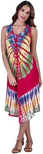 Martildo Womens High Low Spanish Style Summer Holiday Midi Dress