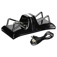 Foxnovo Charging Station ?Dual USB Charger Station Dock for Sony PS3 Controller (Black)