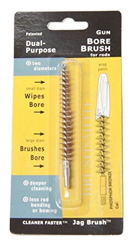 BoreSmith Jag Brush, Cal 30, 308, 7.62, 7.5, Phos Bronze Bore Brush, Patented Dual-Purpose, for rods