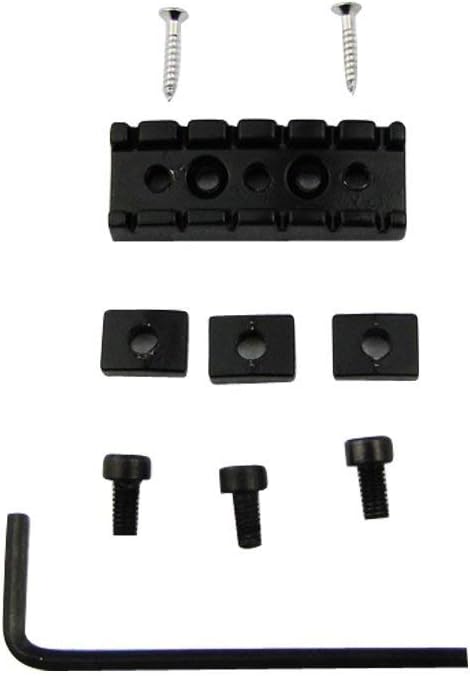 Musiclily 42mm Guitar Locking Nut R2 String Locks for Floyd Rose Style Double Locking Tremolo System Electric Guitar, Black - Image 3