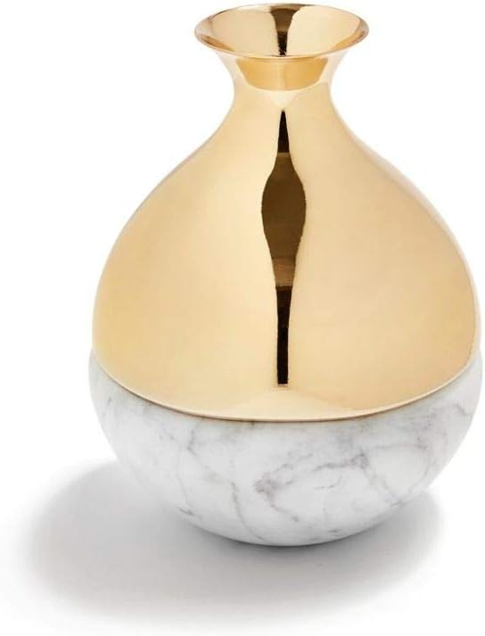 Anna New York Dual Bud Vase: Carrara Gold