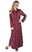 PajamaGram Women's Flannel Nightgown Plaid - Nightgown Womens, Red, L, 12-14