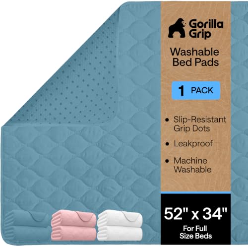 Gorilla Grip Washable Reusable Underpads Blue