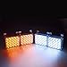 1 Set 80-LED White & Amber 3 Flashing Modes Blinker Warning Strobe LED Light For Toyota Honda Nissan Subaru Hyundai