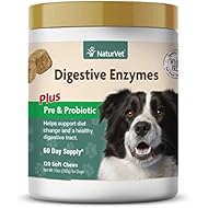 NaturVet â€“ Digestive Enzymes for Dogs - Plus Prebiotics & Probiotics â€“ Helps Support Diet Change & A Healthy Digestive Tract â€“ for Dogs & Cats â€“ 120 Soft Chews