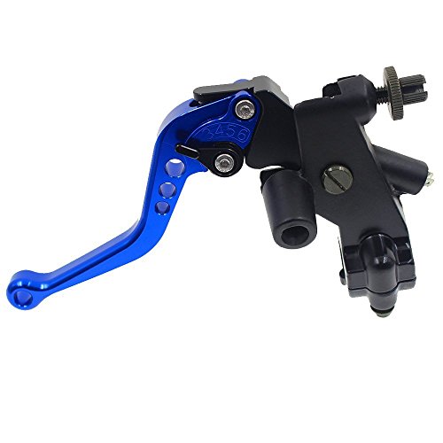 Soosee Universal Motorcycle 7/8" Front Brake Clutch CNC Master Cylinder Fluid Reservoir Levers for Scooter / Dirt Bike/Sport Bike / Street Bike(Bl)