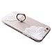 iPhone 6S Case Girls, i-Dawn iPhone 6 6S Ultra Thin Clear Hard Acrylic Soft TPU Rubber Bumper Case Cover with 360 Degrees Rotating Portable Ring Stand for iPhone 6/6S [Lace Leaf Series]White