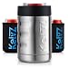 KelvZ Finger Grip Insulated Can Cooler + 2 Can Coolies | 18/8 Stainless Steel Beer Holder Fits 12 oz Cans & Bottles | Insulated Can Holder | Beer Can Insulator | Beer Bottle Insulator | Can Keeper