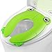 Potty Training Seat, Folding Portable Reusable Toilet Potty Training Seat for Babies, Toddlers and Kids, Green