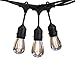 JACKYLED Outdoor String Lights LED UL 48 Ft Heavy Duty Cord 18 Sockets 19 x 2 Watt LED Bulbs (1 Spare) Vintage Weatherproof Edison String Lights for Patio Backyard