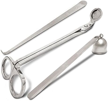 Light Hill - Candle Wick Trimmer With Wick Catcher - Wick Snuffer and Dipper - Clean Home - No More Smoky Candles - High End Home Decor Accessory - Works Great With Non Standard Shaped - Fragrance Free - Oil Candles