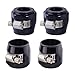 5/8 Rubber Hose Connector With Pipe Clamps - 10an Finisher With Screw Band for Fuel Line, 4Pcs/Pack Black Clamps, Great for Fuel/Oil/Diesel/Gas/Air and Water Pipe