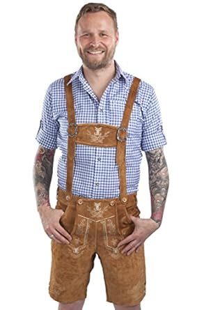 Men’s traditional German Lederhosen - Bavarian leather trousers