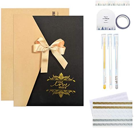WLZP Scrapbook Photo Album, 10.5'' X 8'' Inside Page 30 Refillable Black Pages Memory Book Guest Book, Holy Communion Gifts for Girls Boys Birthday Presents for Kids (Gift: Surprise suit)