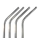 MIU COLOR Reusable Drinking Straws - Washable NON-TOXIC Stainless Steel and Set of 4, including a straw clean brush