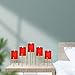 smtyle Red Candles Flickering with Remote for Room Decor Realistic Flameless Bright Light Control Timer Battery Operated 3x3 in Set of 5