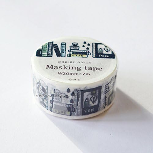 Papier Platz Japanese Washi Masking Paper Tape / Eric / Nostalgic Things / Bookshelf / Days (Bookshelf [37-634])