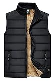 Vcansion Men's Outdoor Casual Stand Collar Padded Vest Coat