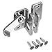 Sumnacon Slide Safety Gate Latches Door Lock, 2 Pcs Stainless Steel Sturdy Padlockable Bolt Latch/Lock for Pet Gate,Cabinet Furniture, Wardrobe, Window, 2-1/5Inch x 1-7/9Inch, Brushed Finish