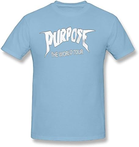 Men's Long Neck Sleeve Purpose Tour.png Cotton Shirt SizeKey1 SkyBlue