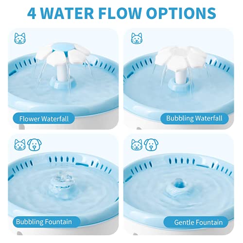 Toozey Cat Water Fountain, 2L Water Fountain for Cats, Automatic Quiet