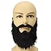 LUOEM Fake Beard Black Bearded Man Funny Mustache Costume Party Fake Mustaches Whisker Festival Supplies