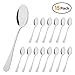 Stainless Steel Dinner Spoons with Round Edge, Pack of 15