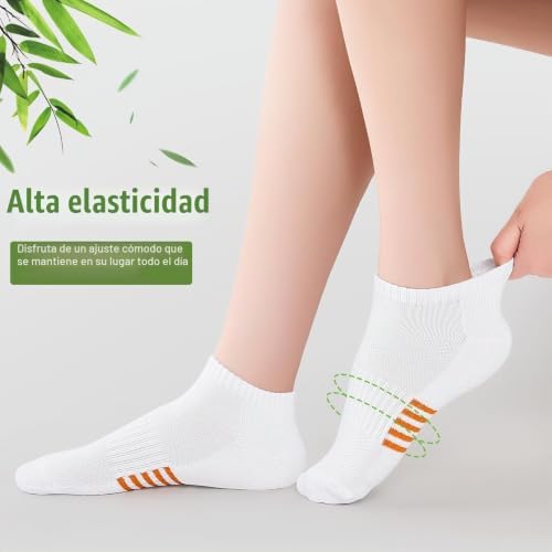 Calcetines Bambu Mujer 6/12 Pares, Calcetines Deportivos para Running Transpirables, Acolchado, Colorido y Antisudor, Regalos para Mujer de Verano
