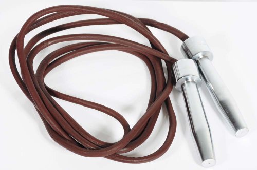 Boxers fitness leather skipping rope with heavy steel h…
