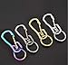 2 Pack Carabiner Clip Retractable Ring Set Titanium KeyChain Quick Release Hooks for Men Women