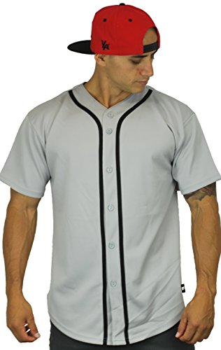 plain button up baseball jerseys