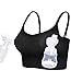Lupantte Hands Free Pumping Bra, X Structure Breast Pump Nursing Bra for Breastfeeding Moms, Comfortable, Adjustable Fit Spectra, Lansinoh, Philips Avent, Bellababy, etc. (X-Large) Black