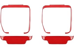 JOSHELA for Jeep JL Tail Lights Cover Frame Trim Fit for Jeep Wrangler JL JLU 2018-Present Red Exterior Accessories 4pcs