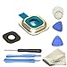 Ewparts Back Rear Camera Glass Lens Cover Ring Repair Replacement + Adhesive for Samsung Galaxy S6 Edge G925 (All Carriers)+opening Tools (Gold)