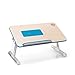 Quze Adjustable Wooden Laptop Desk Notebook Computer Stand with Built in Cooling Fan Portable, Foldable Lap Desk
