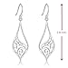 Highly Polished Sterling Silver Filigree Dangle Drop Earrings - New Arrival