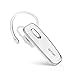 GLCON GJ-02 Stereo Wireless Bluetooth 4.0 Headphone with A2DP, Music Streaming Dual Pairing, Noise Cancellation, Echo Cancellation, Mic and Slave Earbud (White)