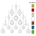 Youseexmas Mouth Blown Glass Christmas Ornaments Pack of 17 MEDIUM Size (clear)