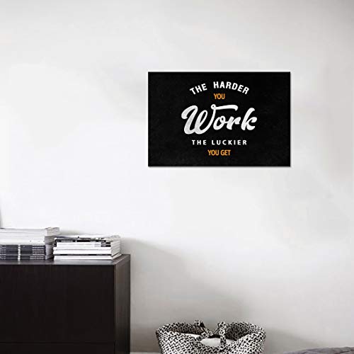 Entrepreneur-Inspirational-Canvas-Print-Wall-Art-Modern-The-Harder-You-Work-The-Lucker-You-Get-Picture-Prints-on-Motivational-Quote-Posters-Easy-to-Hang-for-Office-Home-Decor-12Hx18W