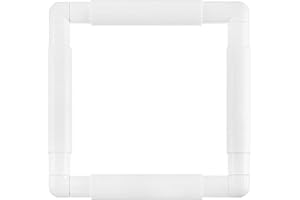 Square Embroidery Hoop,11 x 11 Inch Plastic Cross Stitch Frame,White Rectangular Cross Stitch Hoop Embroidery Snap Frame DIY 