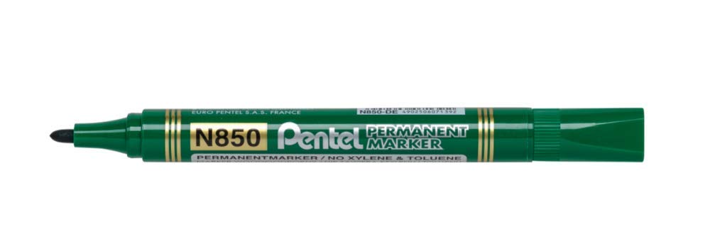 Pentel N850 Permanent Marker, Pack of 12, Green