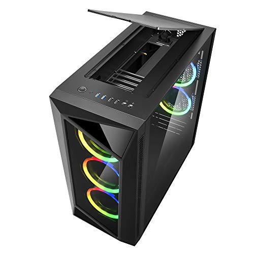 Sharkoon-REV200-RGB-Caja-de-Ordenador-PC-Gaming-Semitorre-ATX-Negro