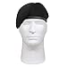 Rothco Pre-Shaved Inspection Ready Beret - Rugged Wool Hat - Ready for Duty, Black, 7 1/2