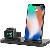 BEACOO 2 in 1 Phone Wireless Charger Stand & Charging Station Compatible with Apple Watch Apple Series 4/3/2/1/iPhone X Xs MAX/8 Plus/8 Original iWatch Charger Required